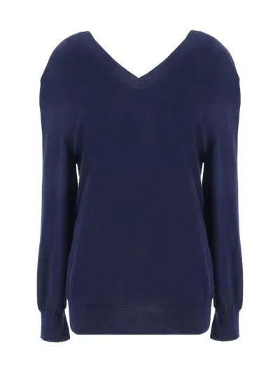 Prada Blue Cashmere Cardigan In Blue