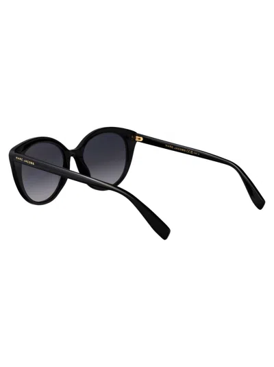 Marc Jacobs Black Acetate Sunglasses In Blue