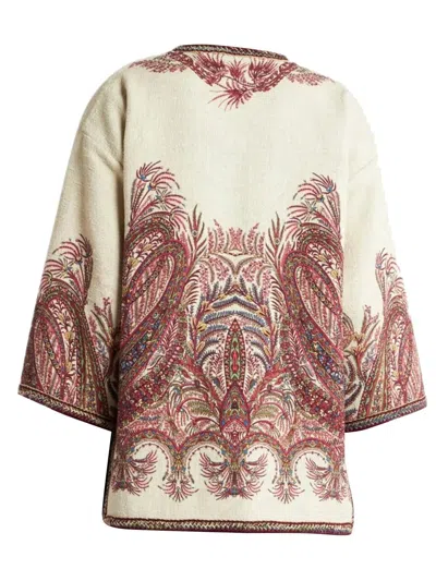 Etro Embroidered Paisley Trim Jacket In Multi
