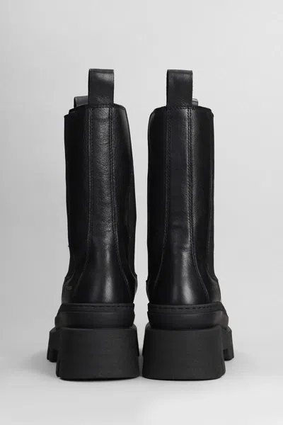 Copenhagen Elastic-panel Platform Boots In Black