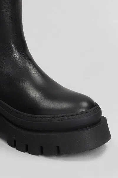Copenhagen Elastic-panel Platform Boots In Black