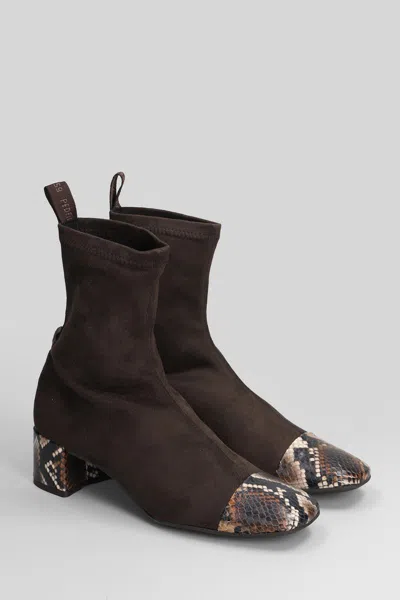 Pedro Miralles 50mm Snakeskin-panel Sock Boots In Multi