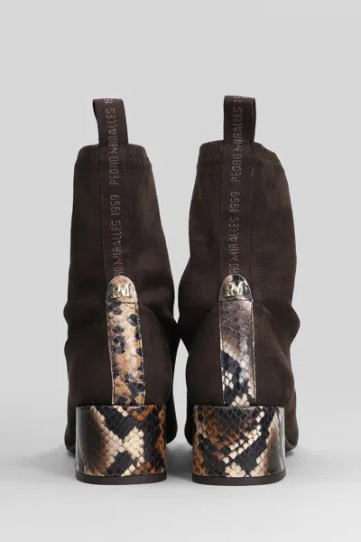 Pedro Miralles 50mm Snakeskin-panel Sock Boots In Multi