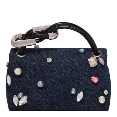 Marc Jacobs Blue Cotton Blend Bag In Blue
