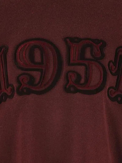 Max Mara Burgundy Wool Blend Fido Sweater In Brown