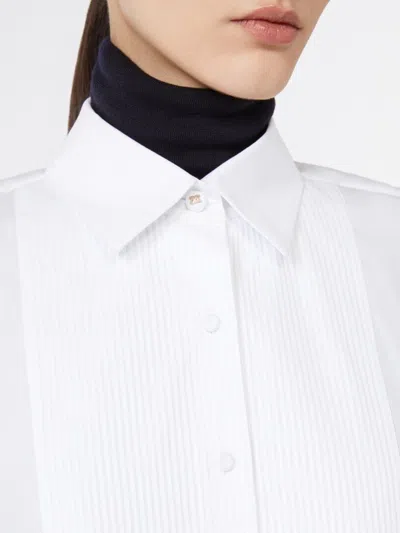 Max Mara Cotton Poplin Front In White