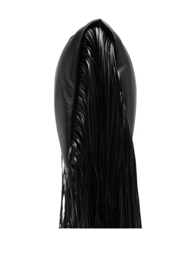 Sportmax Max Mara  "soffyfringes" Maxi Soft Fringes Bag In Black