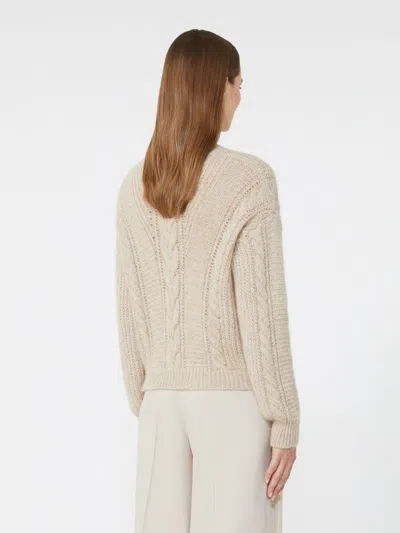 Max Mara Studio Crasso Sweater Beige In Multi
