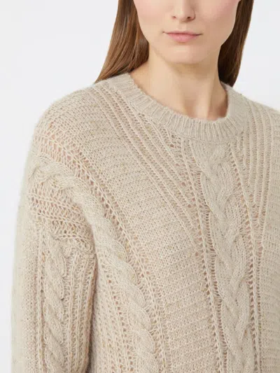 Max Mara Studio Crasso Sweater Beige In Multi