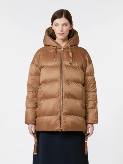 Max Mara The Cube Olivia Quilted Jacket Camel In Brown
