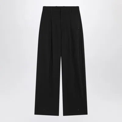 Moncler Genius Wool Blend Trousers In Black