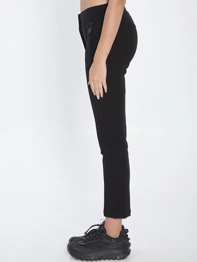 Moncler Grenoble Black Stretch Polyester Blend Pant In Black