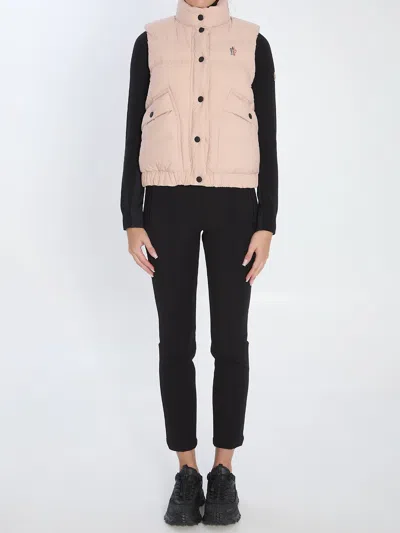 Moncler Grenoble Black Stretch Polyester Blend Pant In Black