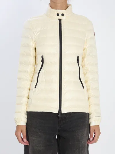 Moncler Grenoble Ivory Nylon Walibi Down Jacket In Yellow