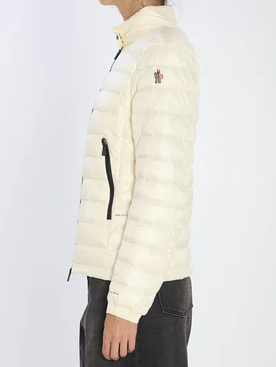 Moncler Grenoble Ivory Nylon Walibi Down Jacket In Yellow