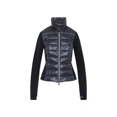 Moncler Grenoble Navy Blue Zip Up Cardigan Jacket In Blue