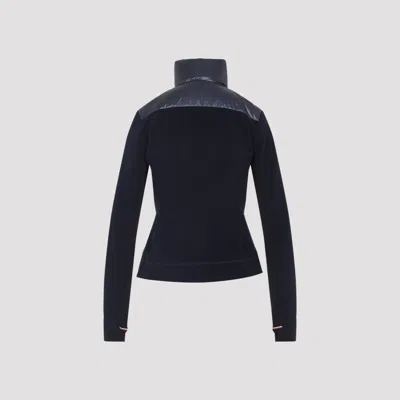 Moncler Grenoble Navy Blue Zip Up Cardigan Jacket In Blue