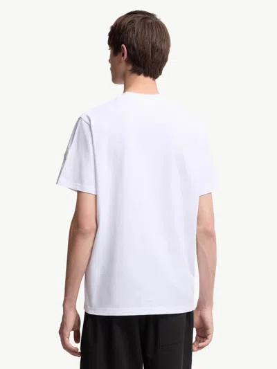 Moncler Printed T-shirt In Cotton In White