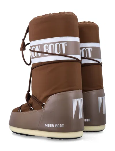 Moon Boot Brown Nylon And Synthetic Leather Icon Boots
