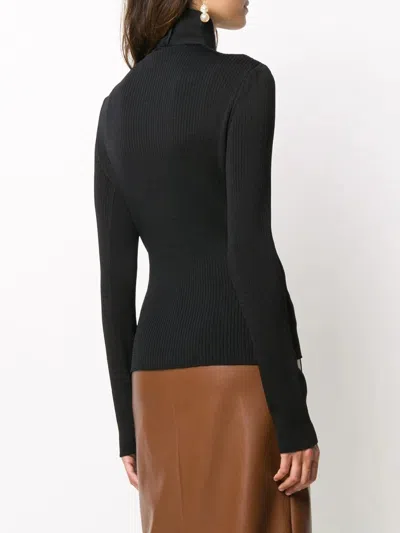 Msgm Ribbed Sweater In Black