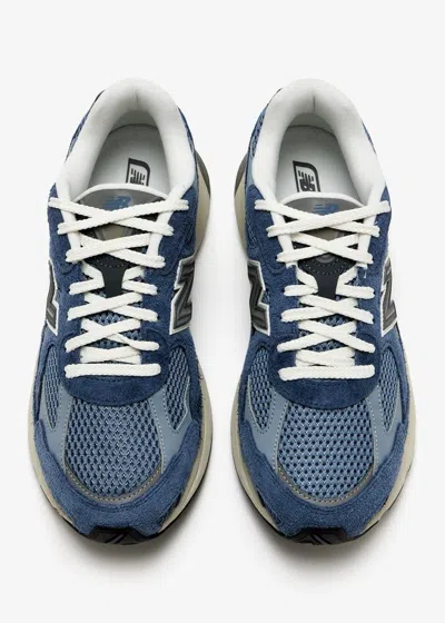 New Balance Layered Blue And Grey Sneakers With Sole