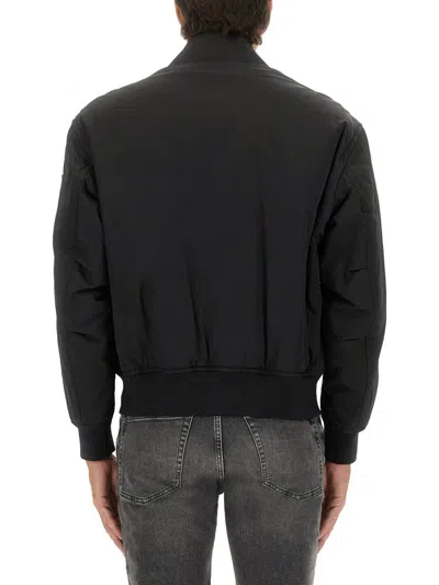 Hugo Boss Boss Bomber Jacket With Removable Lining In Black