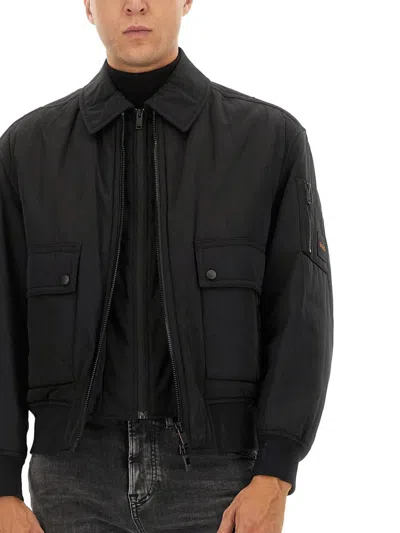 Hugo Boss Boss Bomber Jacket With Removable Lining In Black