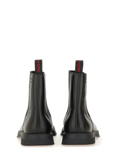 Hugo Boss Hugo Leather Chelsea Boot In Black
