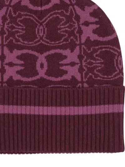 Pinko Patterned Ribbed Beanie