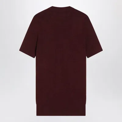 Prada Burgundy Wool Sweater With Charms In Brown