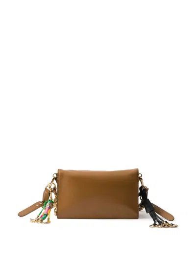 Prada Women Brown Leather Bag In Brown