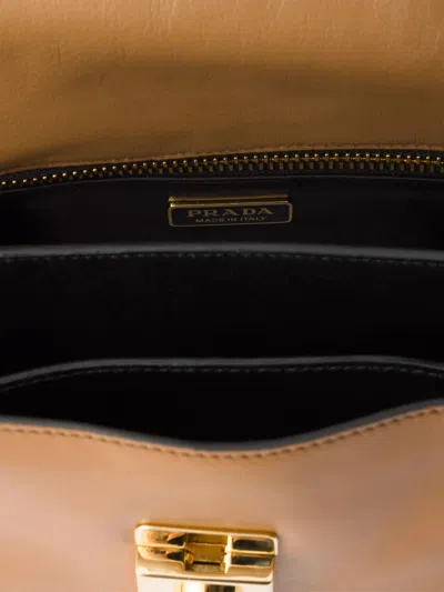 Prada Women Brown Leather Bag In Brown