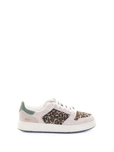 Premiata Quinn D 7647 Spotted Sneaker In White