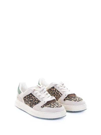 Premiata Quinn D 7647 Spotted Sneaker In White