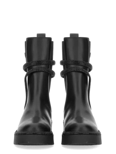 René Caovilla Rene Caovilla Biker Cleo Combat Boot In Black