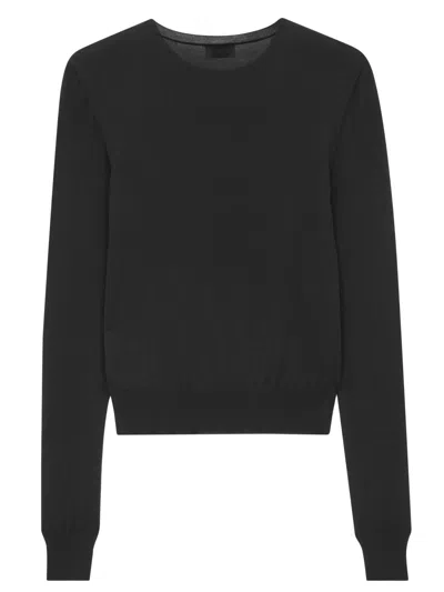 Saint Laurent Cassandre Wool Sweater In Blue