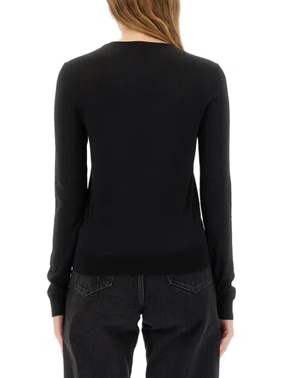 Saint Laurent Cassandre Wool Sweater In Blue