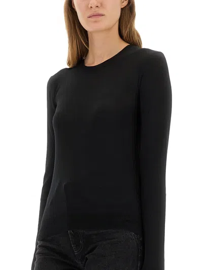 Saint Laurent Cassandre Wool Sweater In Blue