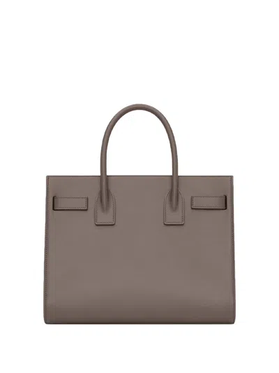 Saint Laurent Grey Sac De Jour Baby Bag In Smooth Leather In Gray