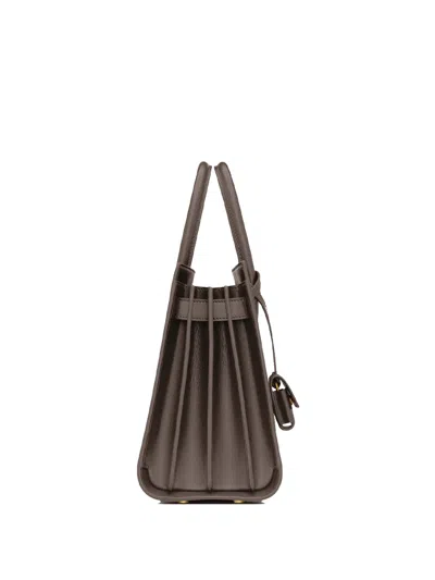 Saint Laurent Grey Sac De Jour Baby Bag In Smooth Leather In Gray