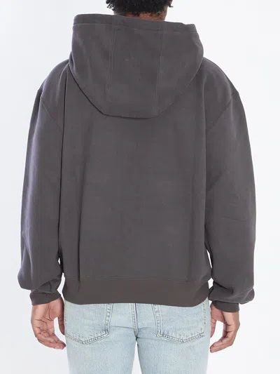 Saint Laurent Hoodie With Embroidered Logo In Black