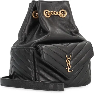 Saint Laurent Joe Mini Bucket Bag In Black