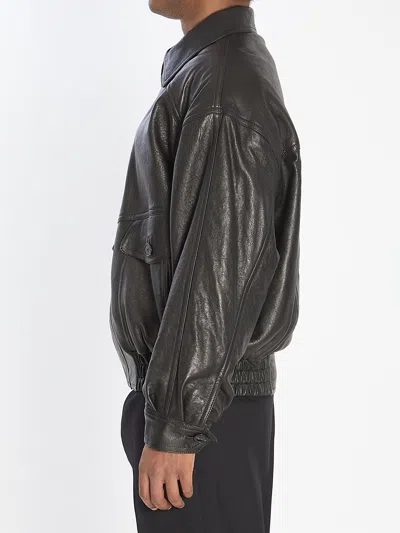 Saint Laurent Lambskin Jacket In Black