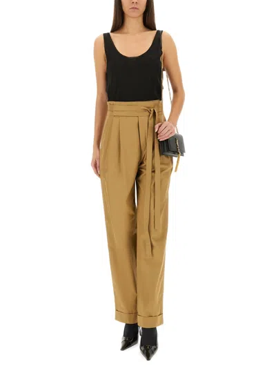 Saint Laurent Lurex Knit Tank Top In Black