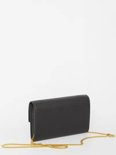 Saint Laurent Uptown Chain Wallet In Gray