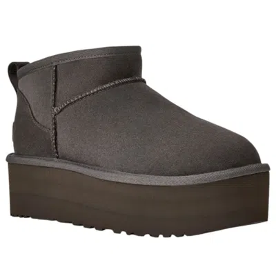 Ugg (wmns)  Classic Ultra Mini Platform Boots 'charcoal Grey' In Brown