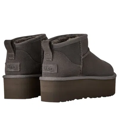 Ugg (wmns)  Classic Ultra Mini Platform Boots 'charcoal Grey' In Brown
