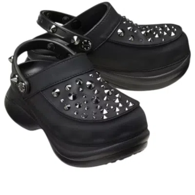 Crocs Mule Donna W Bae Studded Clog Black In Black