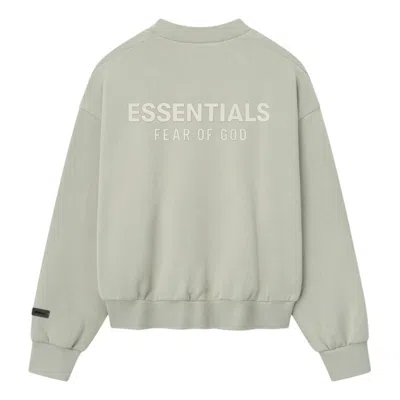 Essentials Fear Of God   Classic Fleece Crewneck 'abbey Stone' In Green