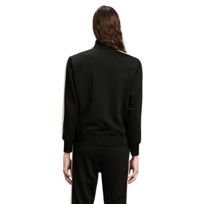 Palm Angels Classic Logo Black Sweatshirt With Logo Printed On The Front In Tech Fabric Man